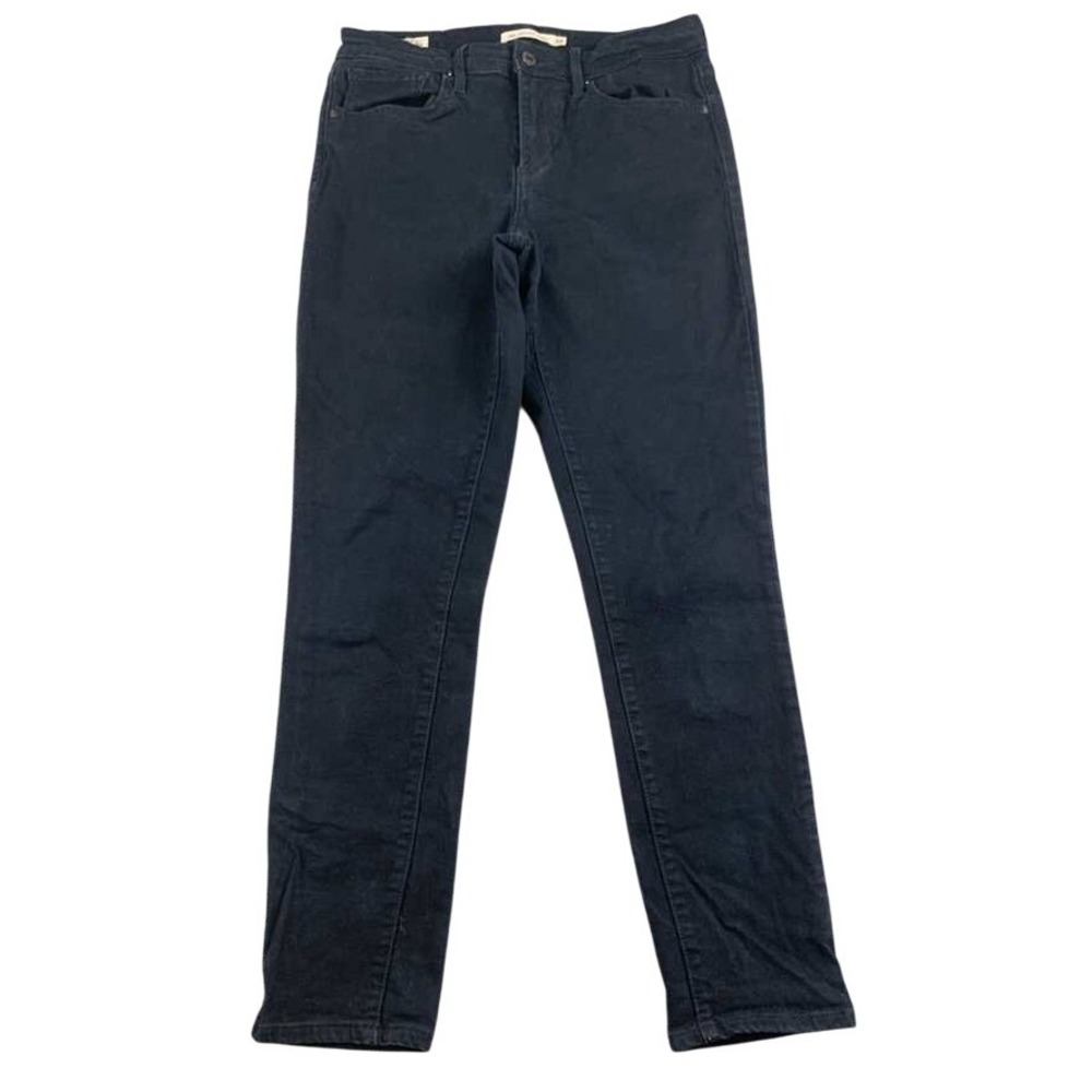 Levi's Premium Jeans Women 28 Black 721 High Rise Skinny Stretch Denim Cotton